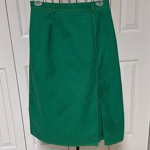 Zig Zag Vintage pencil skirt in khaki green size small